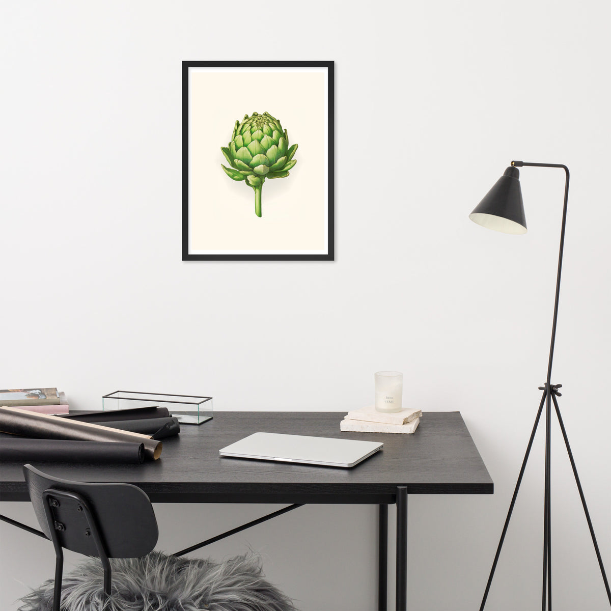 Botanical Beauty - Artichoke Elegance - - Wooden Framed Posters