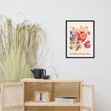 Botanical Garden - Elegant Floral Framed Poster - - Metal Framed Posters