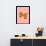 Charming Bow - Colorful Framed Poster - - Framed Posters