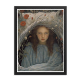 Dreamlike Innocence - A Serene Portrait - Black 18″×24″ - Framed Poster