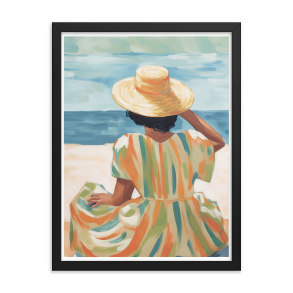 Seaside Reflections - A Tranquil Escape - - Framed Poster