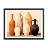 Rustic Elegance - Timeless Vessels in Still Life - Black 18″×24″ - Framed Posters