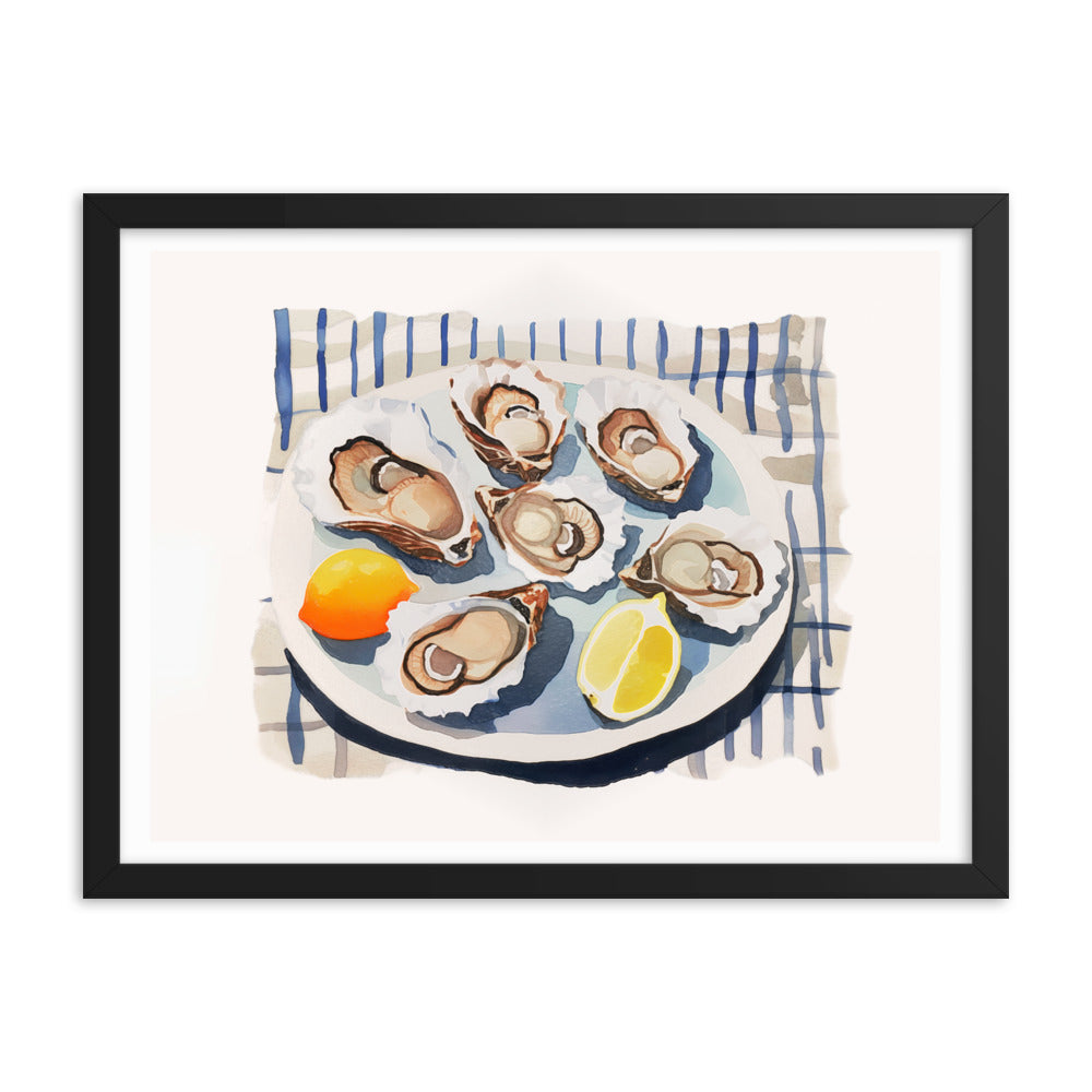 Taste of the Sea - Framed Coastal Art - Black 18″×24″ - Framed Posters