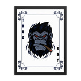 Bold Gorilla Vibes - Framed Thug Boy Poster - - Wooden Framed Posters