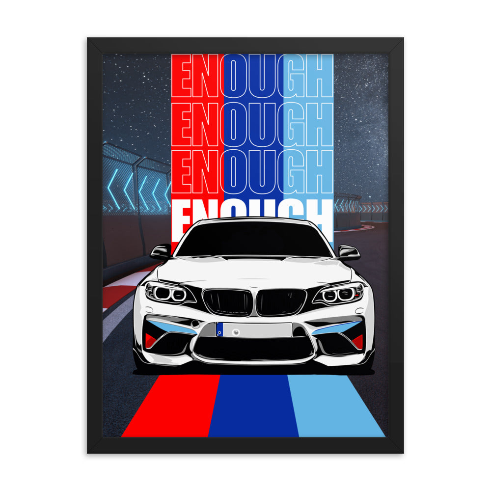 Race to Enough - Dynamic Night Drive - - Wooden Framed Posters