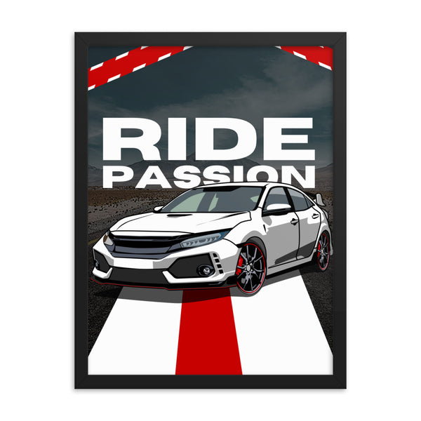 Speed and Style - Ride with Passion - - Framed Poster