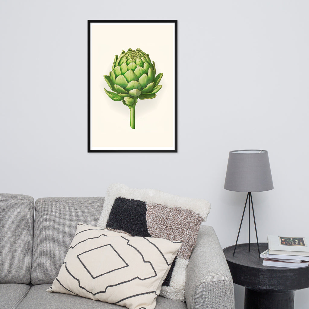 Botanical Beauty - Artichoke Elegance - - Wooden Framed Posters