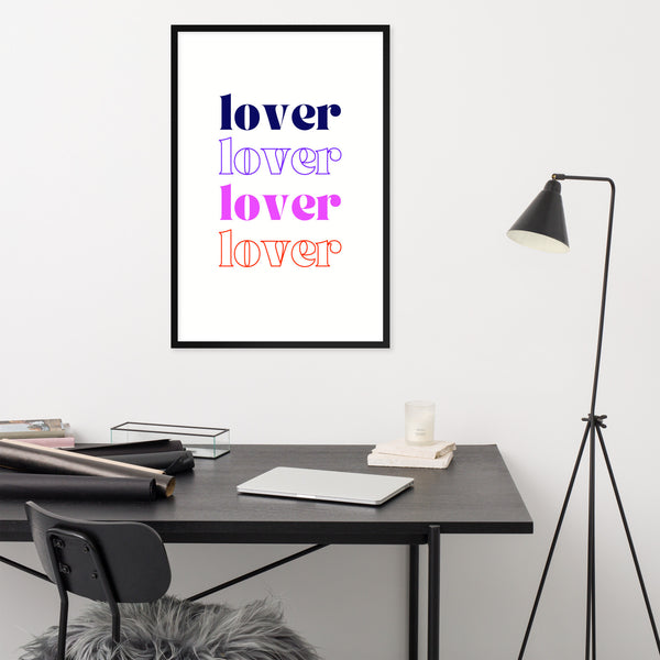 Love Multiplied - Colorful Text Framed Poster - Black 24″×36″ - Framed Posters