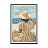 Seaside Reflections - A Tranquil Escape - Black 24″×36″ - Framed Poster