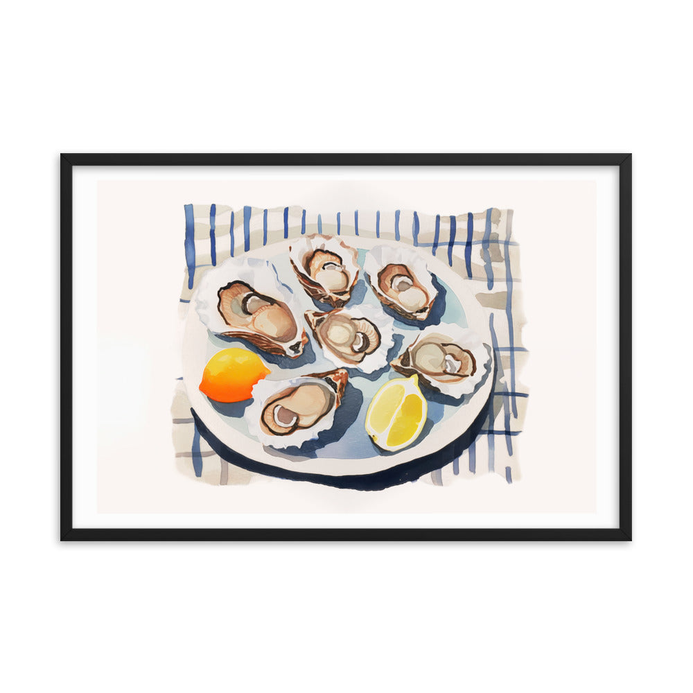 Taste of the Sea - Framed Coastal Art - Black 24″×36″ - Framed Posters