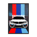 Race to Enough - Dynamic Night Drive - Black - Wooden Framed Posters