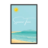 Summer Time Serenity - Framed Coastal Artwork - Black 24″×36″ - Wooden Framed Posters