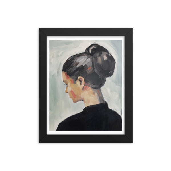 Introspective Elegance - Artful Moments - Black 8″×10″ - Framed Poster