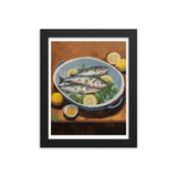 Culinary Artistry - Fresh Catch Delight - Black 8″×10″ - Framed Posters