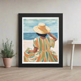 Seaside Reflections - A Tranquil Escape - Black 8″×10″ - Framed Poster