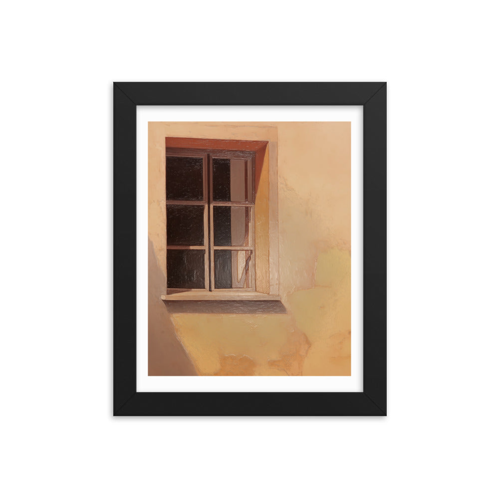 Rustic Reflections - Window into Tranquility - Black 8″×10″ - Framed Posters