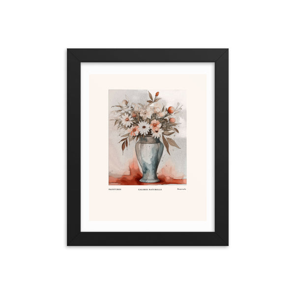 Neutral Beauty - Blossoms in Harmony - Black 8″×10″ - Framed Posters