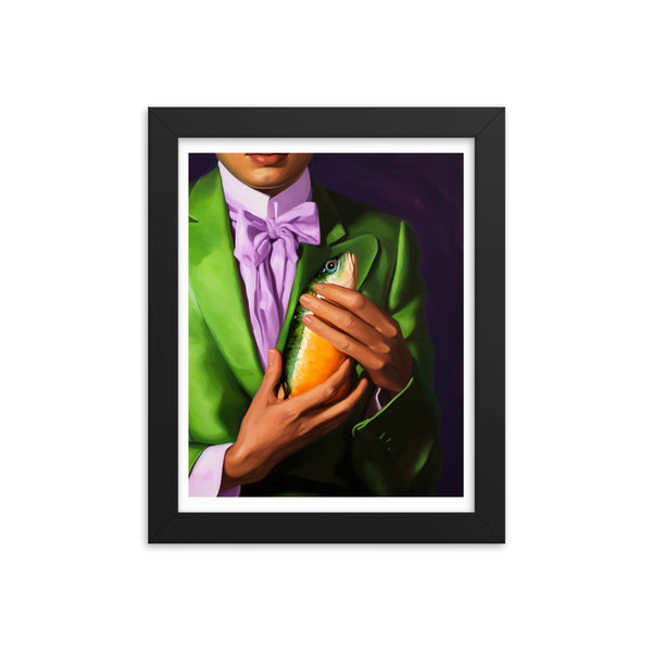 Unexpected Companions - Artful Whimsy - Black 8″×10″ - Framed Posters