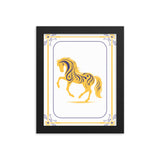 Golden Gallop - Majestic Horse Framed Poster - - Framed Posters