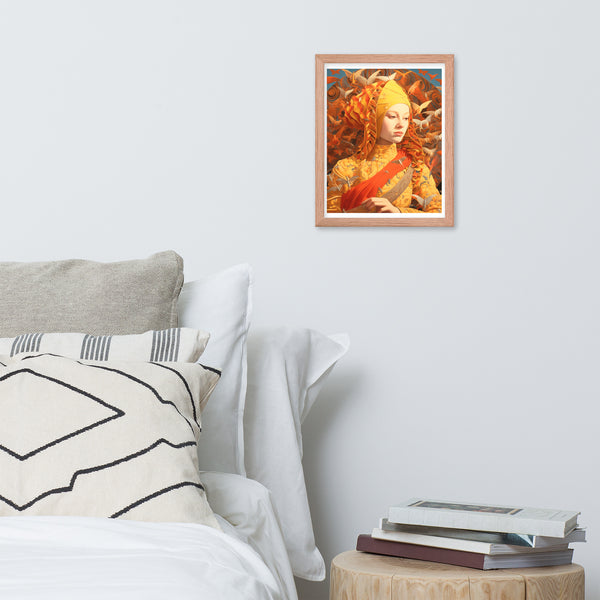 Majestic Mystique - Enigmatic Portrait - - Wooden Framed Posters