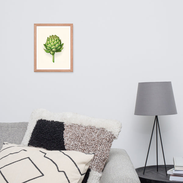 Botanical Beauty - Artichoke Elegance - - Wooden Framed Posters