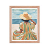 Seaside Reflections - A Tranquil Escape - Red Oak 11″×14″ - Framed Poster