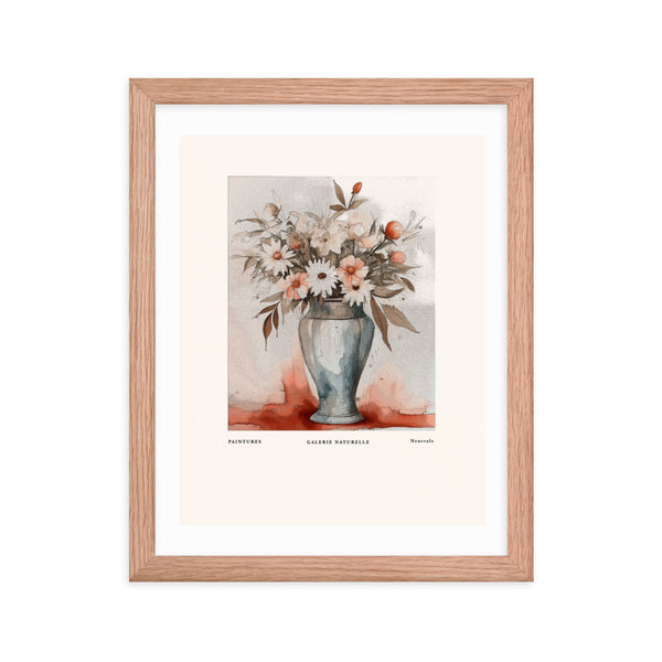 Neutral Beauty - Blossoms in Harmony - Red Oak 11″×14″ - Framed Posters