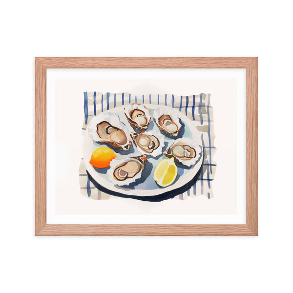 Taste of the Sea - Framed Coastal Art - Red Oak 11″×14″ - Framed Posters