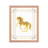 Golden Gallop - Majestic Horse Framed Poster - Red Oak - Framed Posters