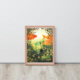 Underwater Dreams - Enchanted Fish - Red Oak - Wooden Framed Posters