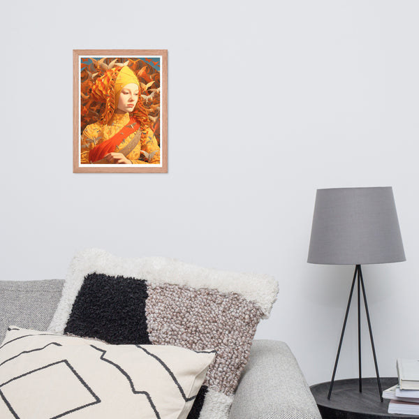 Majestic Mystique - Enigmatic Portrait - - Wooden Framed Posters