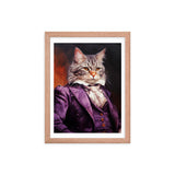 Victorian Cat - Whimsical Nobility - Red Oak 12″×16″ - Framed Posters