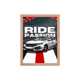 Speed and Style - Ride with Passion - - Framed Poster