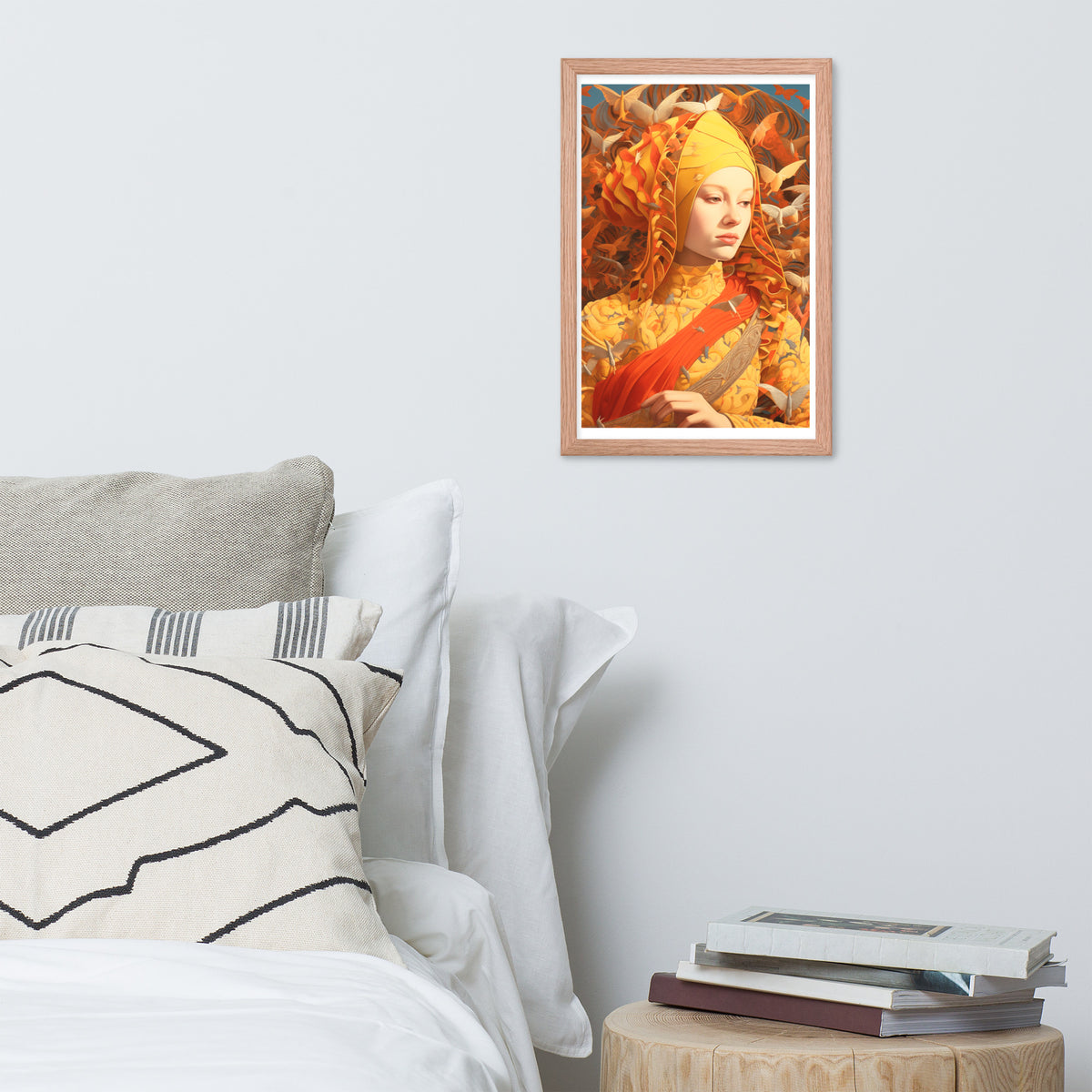 Majestic Mystique - Enigmatic Portrait - - Wooden Framed Posters