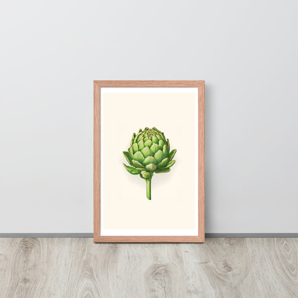 Botanical Beauty - Artichoke Elegance - - Wooden Framed Posters