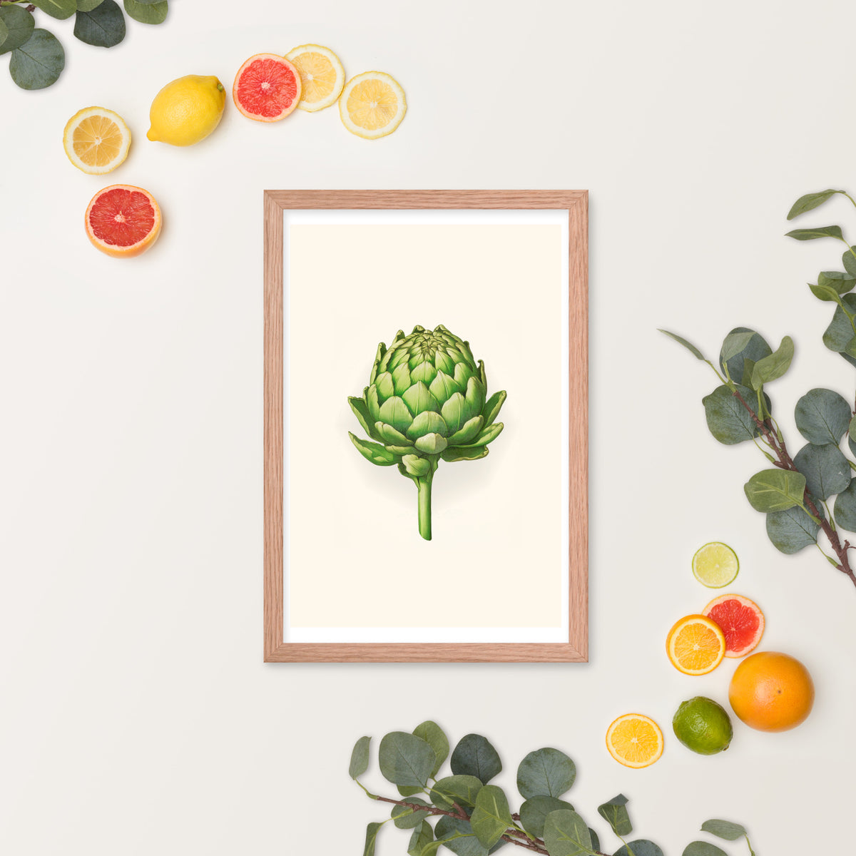 Botanical Beauty - Artichoke Elegance - - Wooden Framed Posters