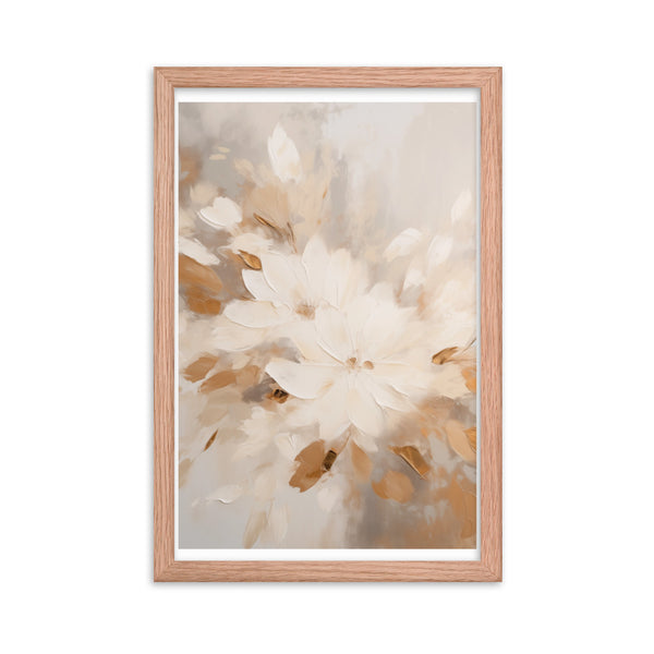 Whispers of Nature - Floral Harmony - Red Oak 12″×18″ - Framed Poster