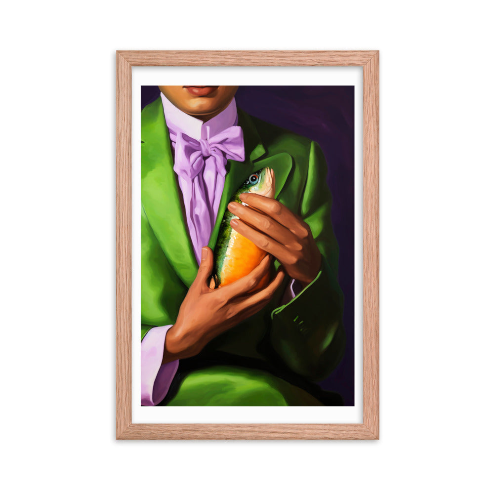 Unexpected Companions - Artful Whimsy - Red Oak 12″×18″ - Framed Posters