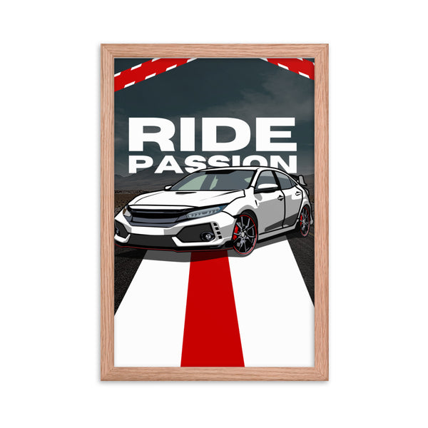 Speed and Style - Ride with Passion - - Framed Poster