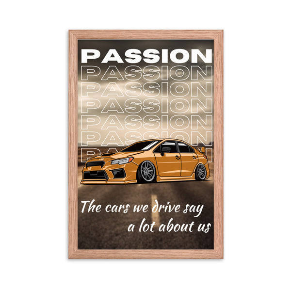 Passion in Motion - Car Enthusiast's Dream - Red Oak - Framed Posters