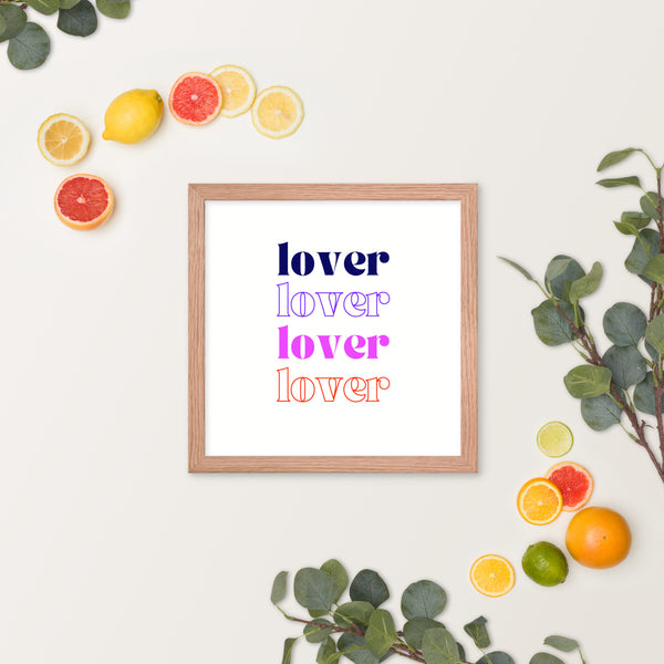 Love Multiplied - Colorful Text Framed Poster - - Framed Posters