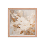 Whispers of Nature - Floral Harmony - Red Oak 14″×14″ - Framed Poster