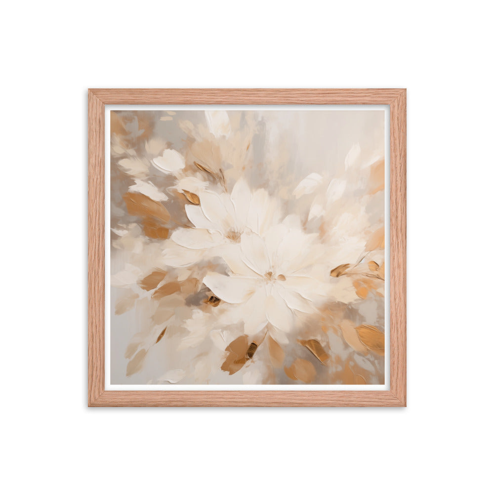 Whispers of Nature - Floral Harmony - - Framed Poster