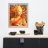 Majestic Mystique - Enigmatic Portrait - - Wooden Framed Posters