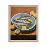 Culinary Artistry - Fresh Catch Delight - Red Oak 16″×20″ - Framed Posters