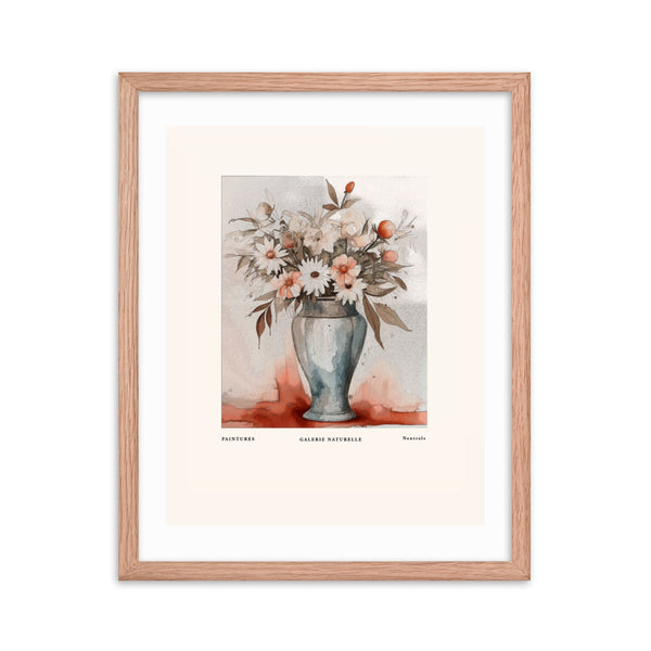 Neutral Beauty - Blossoms in Harmony - Red Oak 16″×20″ - Framed Posters