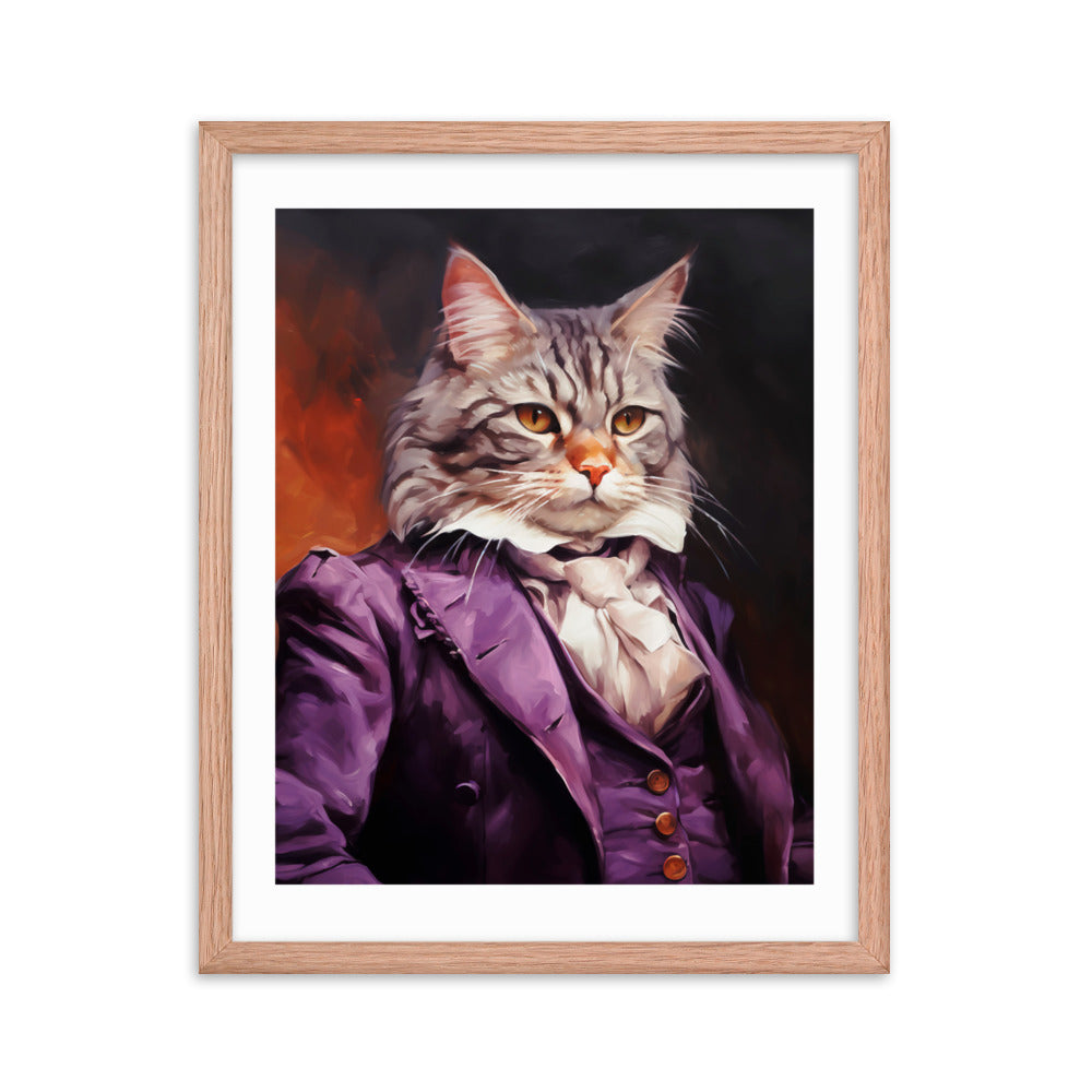 Victorian Cat - Whimsical Nobility - - Framed Posters