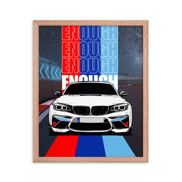 Race to Enough - Dynamic Night Drive - - Wooden Framed Posters