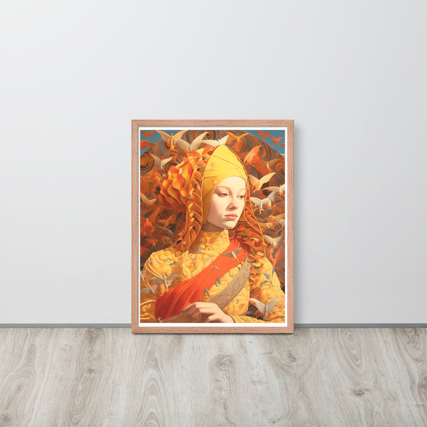 Majestic Mystique - Enigmatic Portrait - - Wooden Framed Posters