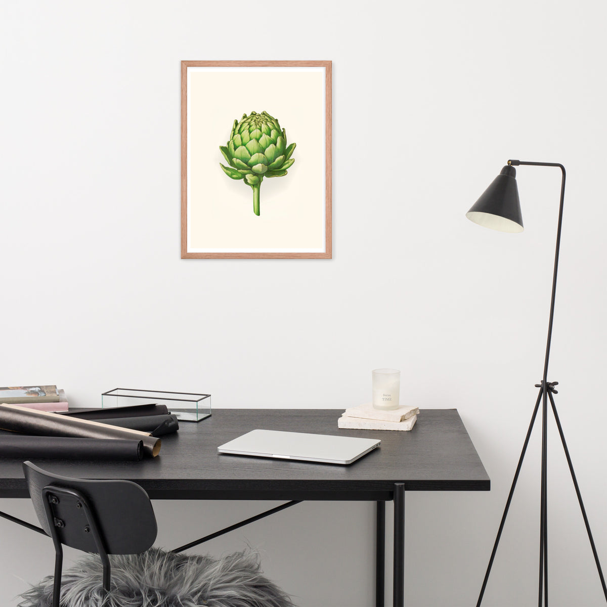 Botanical Beauty - Artichoke Elegance - - Wooden Framed Posters